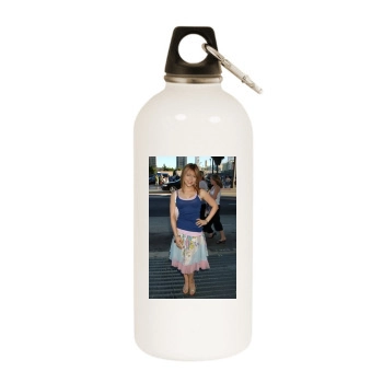 Ashley Peldon White Water Bottle With Carabiner