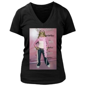 Ashley Tisdale Women's Deep V-Neck TShirt