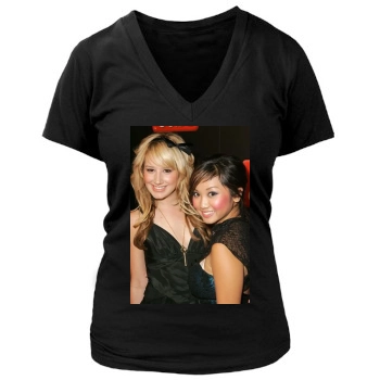 Ashley Tisdale Women's Deep V-Neck TShirt