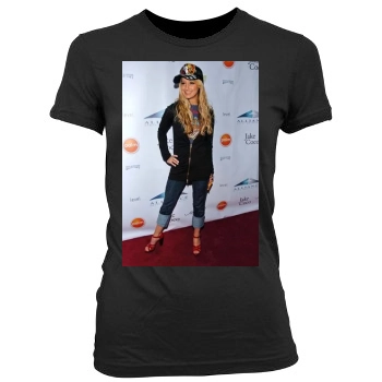 Ashley Tisdale Women's Junior Cut Crewneck T-Shirt