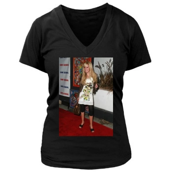 Ashley Tisdale Women's Deep V-Neck TShirt