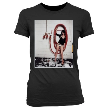 Asia Argento Women's Junior Cut Crewneck T-Shirt