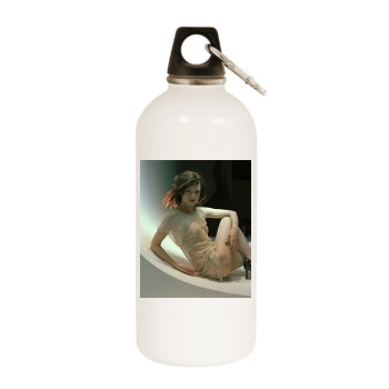 Asia Argento White Water Bottle With Carabiner