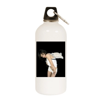 Asia Argento White Water Bottle With Carabiner