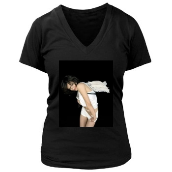 Asia Argento Women's Deep V-Neck TShirt