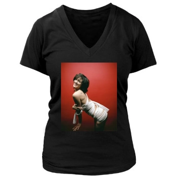 Asia Argento Women's Deep V-Neck TShirt