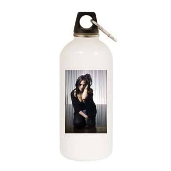 Asia Argento White Water Bottle With Carabiner