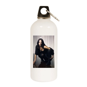 Asia Argento White Water Bottle With Carabiner