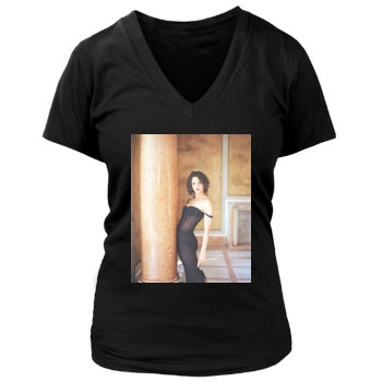 Asia Argento Women's Deep V-Neck TShirt