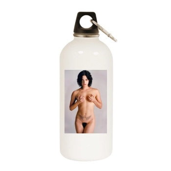 Asia Argento White Water Bottle With Carabiner