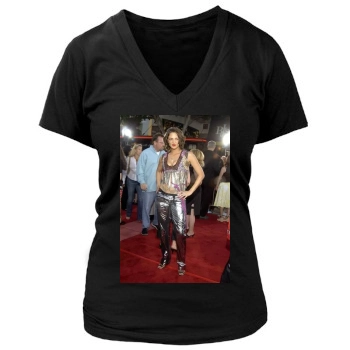 Asia Argento Women's Deep V-Neck TShirt