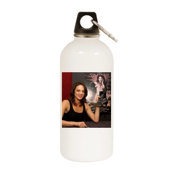 Asia Argento White Water Bottle With Carabiner