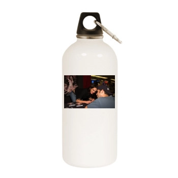 Asia Argento White Water Bottle With Carabiner