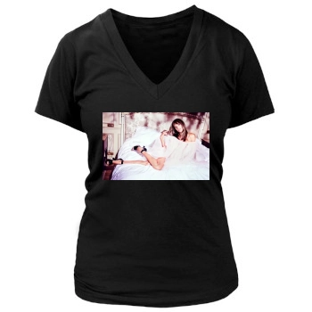 Alessandra Ambrosio Women's Deep V-Neck TShirt