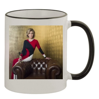 Jane Fonda 11oz Colored Rim & Handle Mug