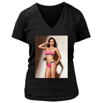 Adriana Lima Women's Deep V-Neck TShirt