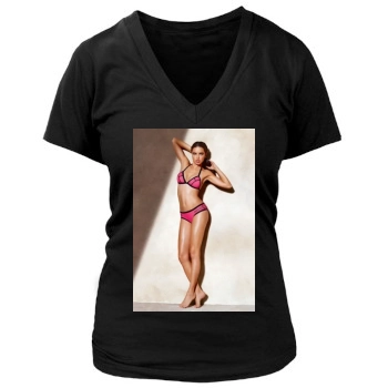 Adriana Lima Women's Deep V-Neck TShirt