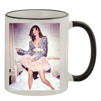 Alessandra Ambrosio 11oz Colored Rim & Handle Mug