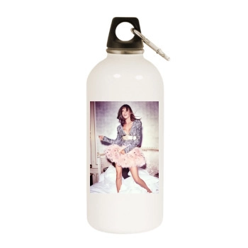 Alessandra Ambrosio White Water Bottle With Carabiner