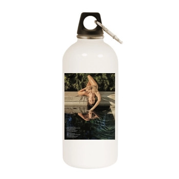 Alessandra Ambrosio White Water Bottle With Carabiner