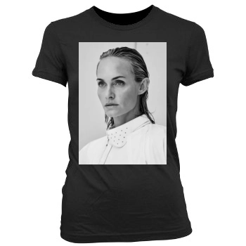 Amber Valletta Women's Junior Cut Crewneck T-Shirt