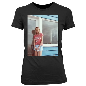 Amber Valletta Women's Junior Cut Crewneck T-Shirt