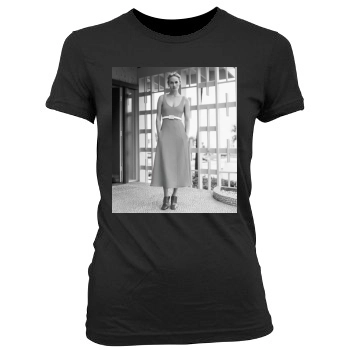 Amber Valletta Women's Junior Cut Crewneck T-Shirt