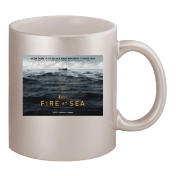 Fuocoammare 2016 11oz Metallic Silver Mug