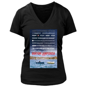 Fuocoammare 2016 Women's Deep V-Neck TShirt