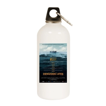 Fuocoammare 2016 White Water Bottle With Carabiner