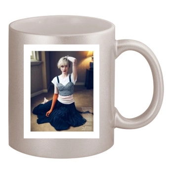 Elizabeth Debicki 11oz Metallic Silver Mug