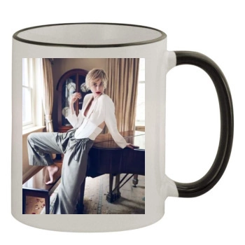 Elizabeth Debicki 11oz Colored Rim & Handle Mug