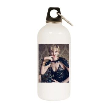 Elizabeth Debicki White Water Bottle With Carabiner