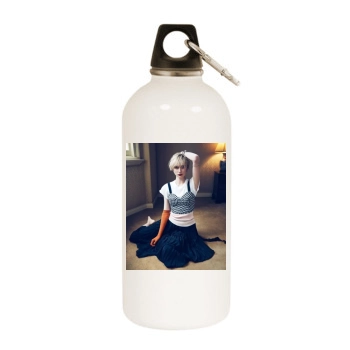 Elizabeth Debicki White Water Bottle With Carabiner