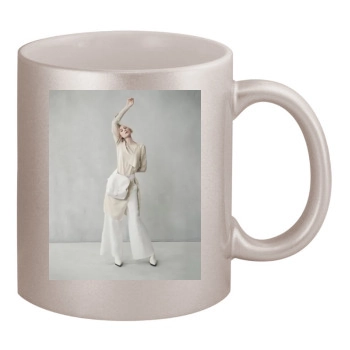 Elizabeth Debicki 11oz Metallic Silver Mug