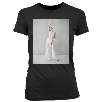 Elizabeth Debicki Women's Junior Cut Crewneck T-Shirt