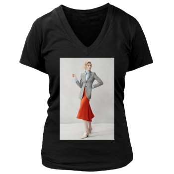 Elizabeth Debicki Women's Deep V-Neck TShirt