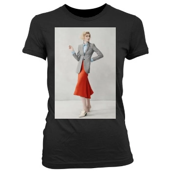 Elizabeth Debicki Women's Junior Cut Crewneck T-Shirt