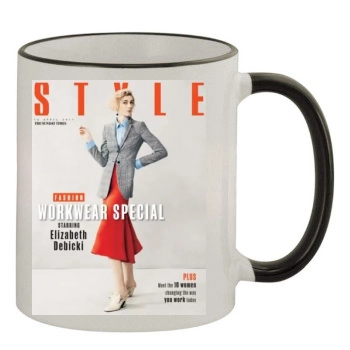 Elizabeth Debicki 11oz Colored Rim & Handle Mug