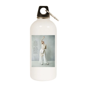 Elizabeth Debicki White Water Bottle With Carabiner