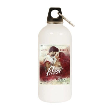 Fitoor 2016 White Water Bottle With Carabiner