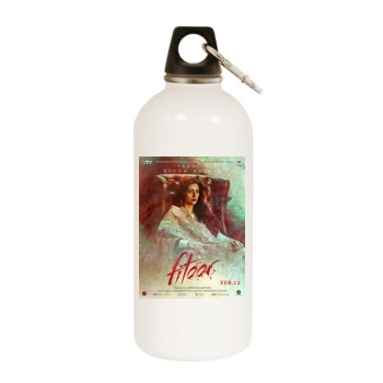 Fitoor 2016 White Water Bottle With Carabiner