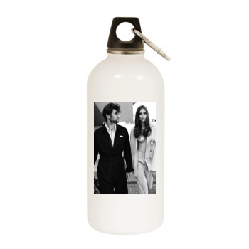 Fernanda Liz White Water Bottle With Carabiner