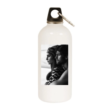 Fernanda Liz White Water Bottle With Carabiner