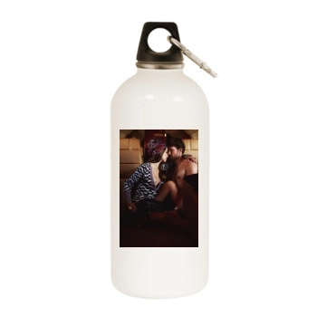 Fernanda Liz White Water Bottle With Carabiner