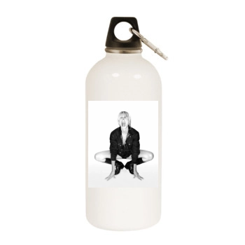 Heidi Klum White Water Bottle With Carabiner