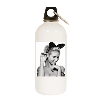 Heidi Klum White Water Bottle With Carabiner