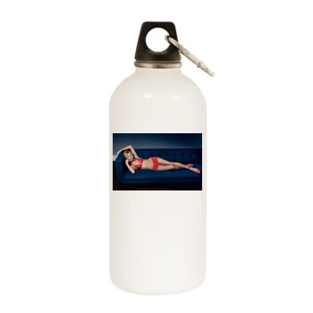 Heidi Klum White Water Bottle With Carabiner