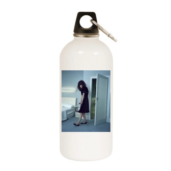 Hilary Rhoda White Water Bottle With Carabiner