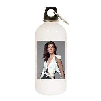 Hilary Rhoda White Water Bottle With Carabiner